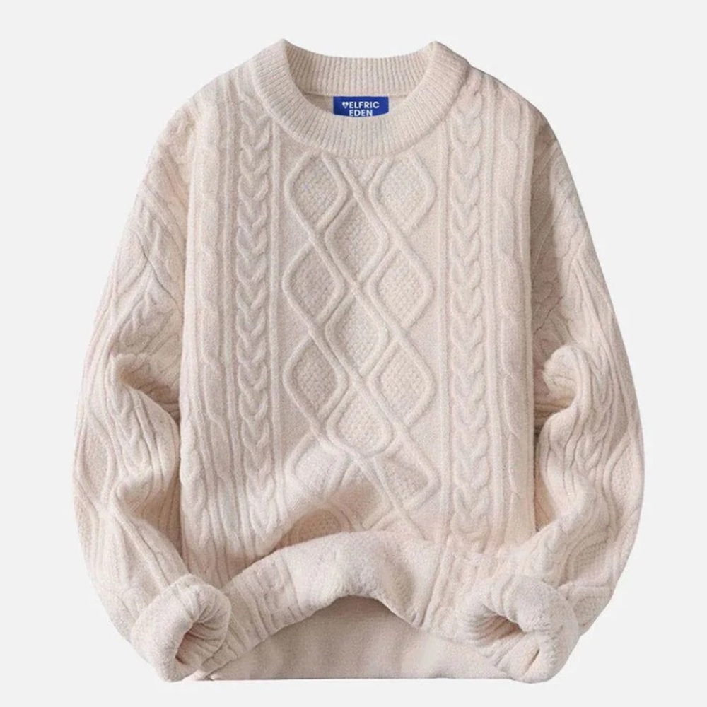 Aelfric Eden Cream Cable Knit Sweater